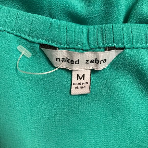 Naked Zebra Womens Off the Shoulder Sleeveless Blouse - Picture 8 of 16